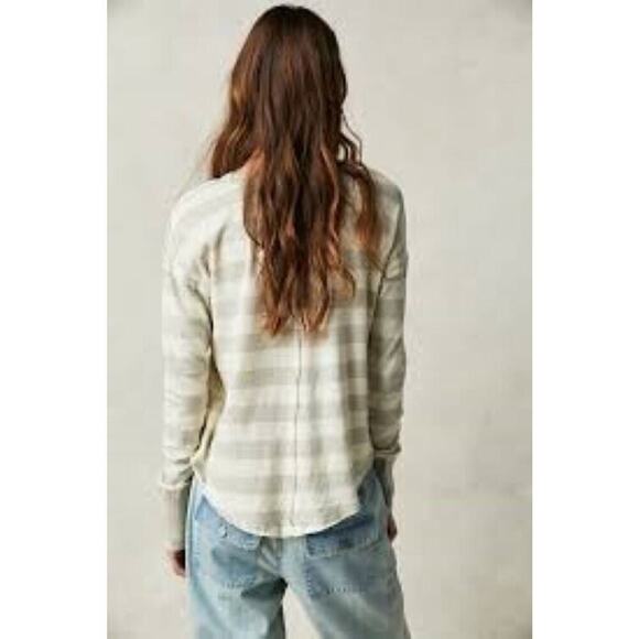 Free People Womens Sail Away Top Size M in Natural - Picture 2 of 3